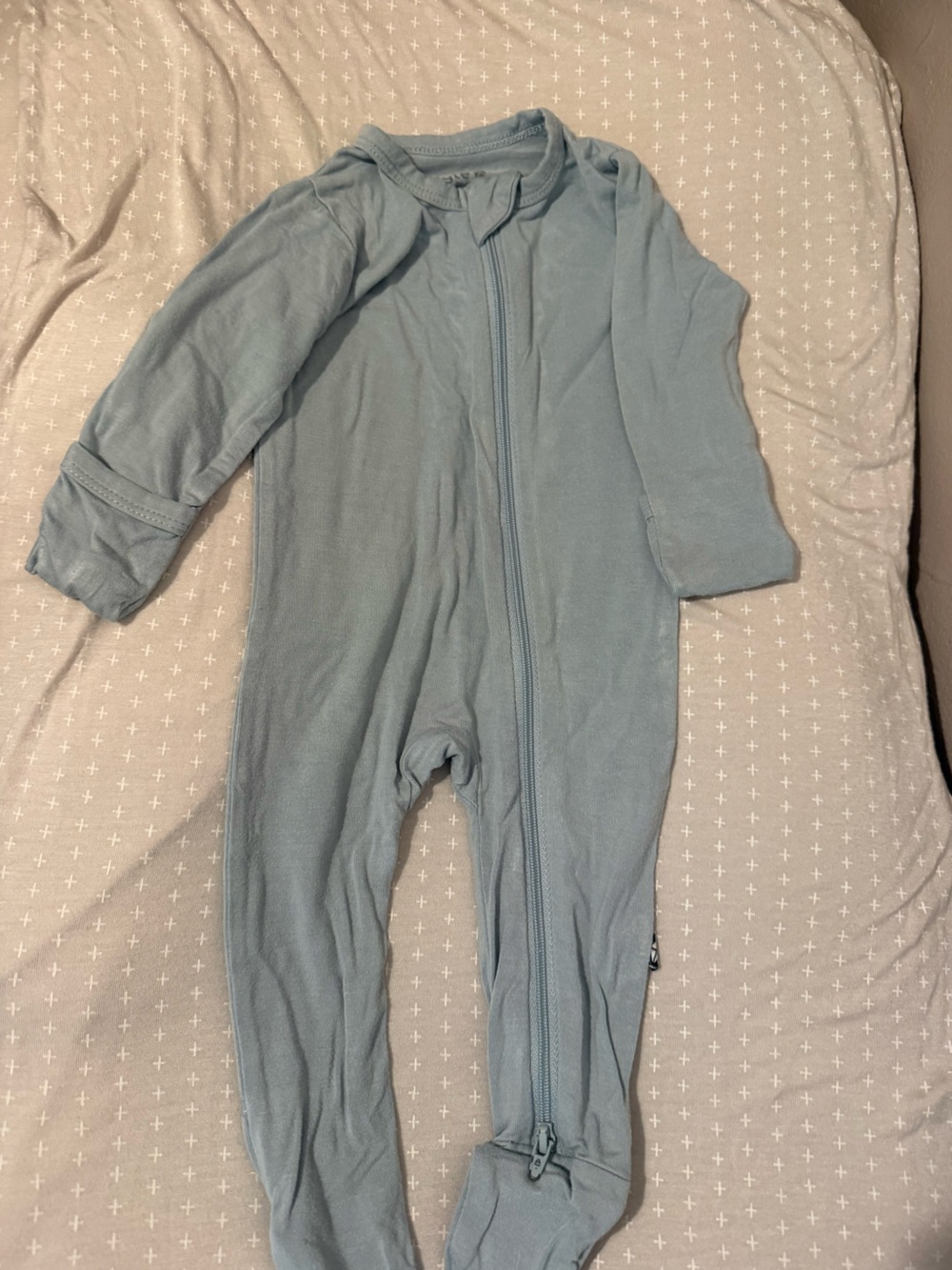 Kyte BABY Slate Blue Zip Front Infant Onesie